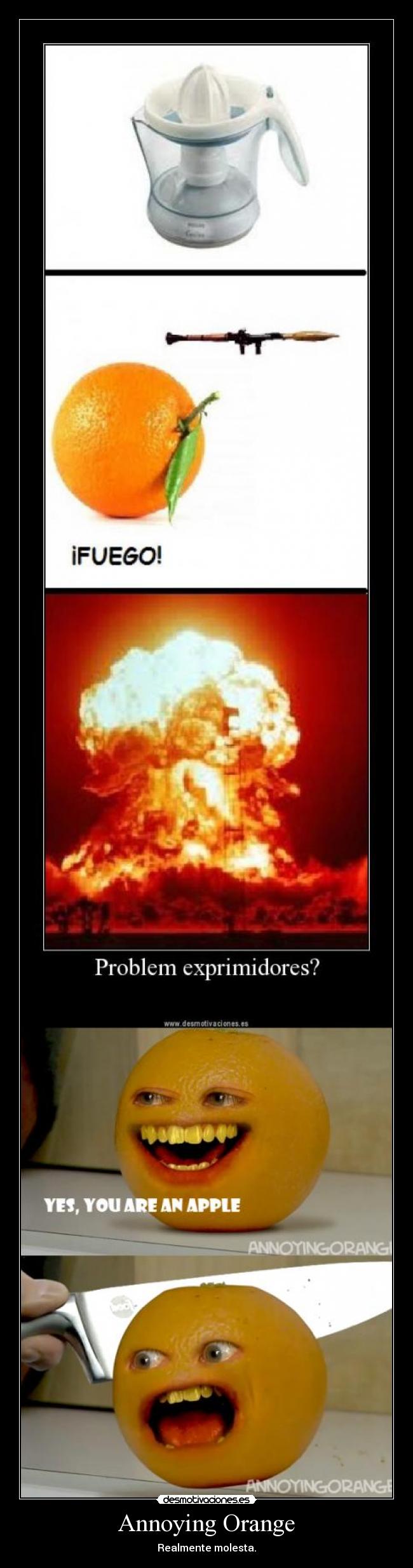 carteles annoying orange desmotivaciones