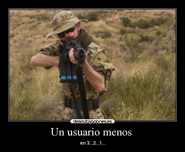 Un usuario menos - en 3...2...1...