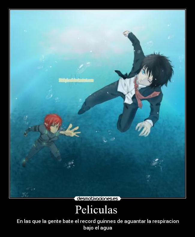 Peliculas  - En las que la gente bate el record guinnes de aguantar la respiracion bajo el agua