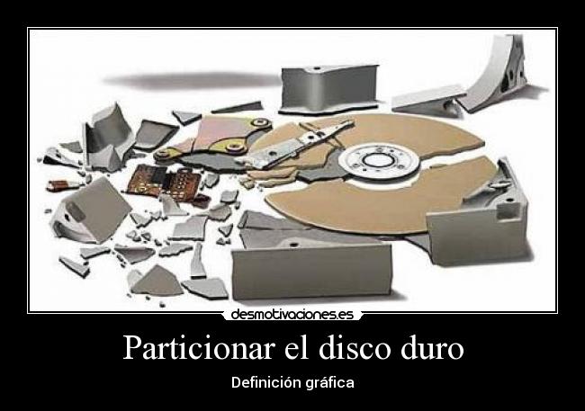 Particionar el disco duro - Definición gráfica
