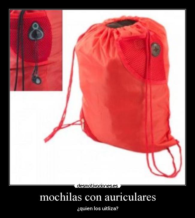 mochilas con auriculares - 