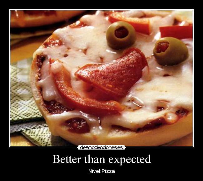 Better than expected -