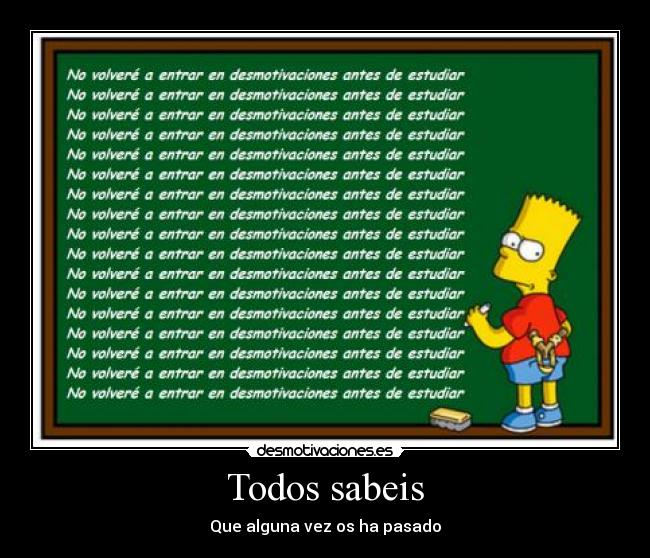Todos sabeis -