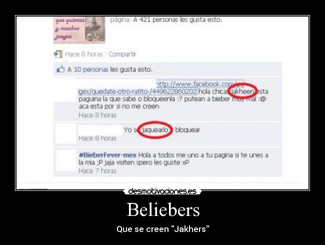Beliebers - Que se creen Jakhers