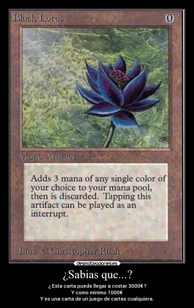 carteles magic black lotus desmotivaciones