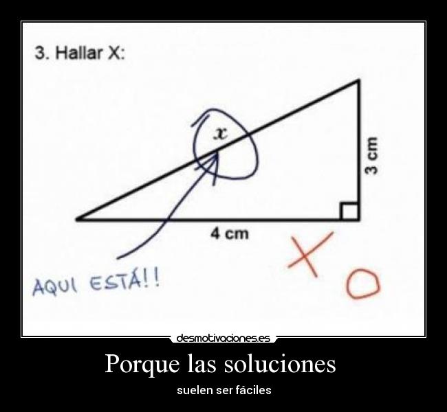 Porque las soluciones  - 