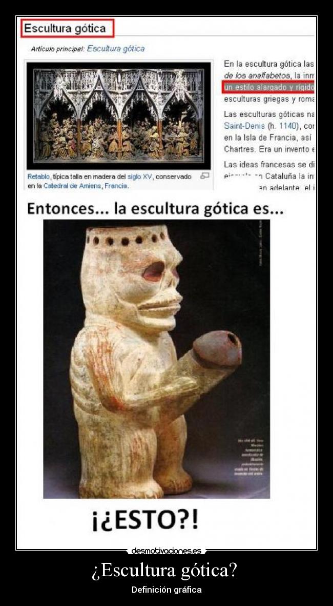 ¿Escultura gótica?  - 