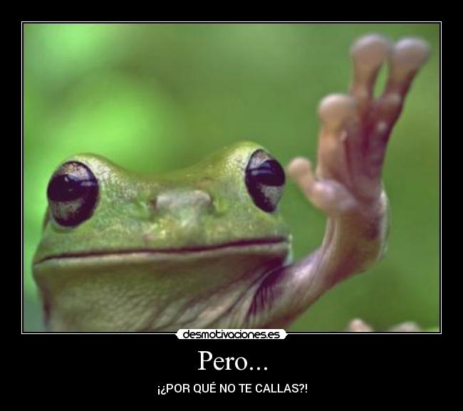 Pero... - ¡¿POR QUÉ NO TE CALLAS?!