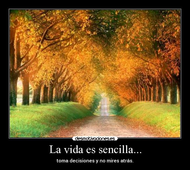 La vida es sencilla... -
