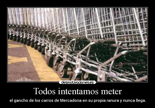 Todos intentamos meter -