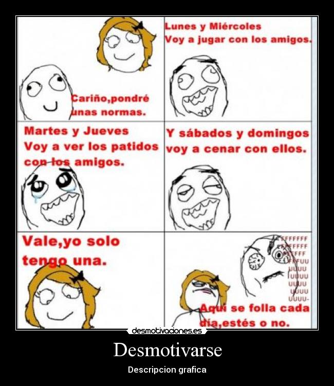 Desmotivarse - Descripcion grafica
