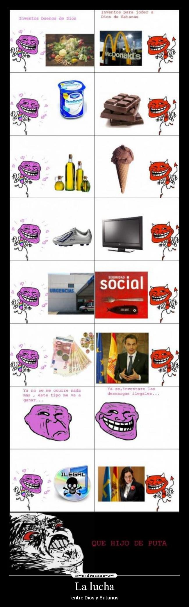 La lucha - entre Dios y Satanas