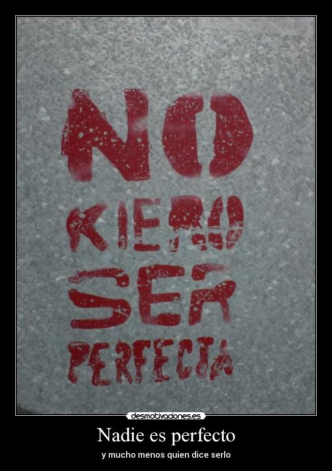 Nadie es perfecto - 