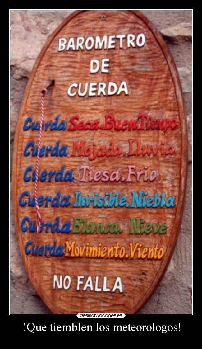 !Que tiemblen los meteorologos! -