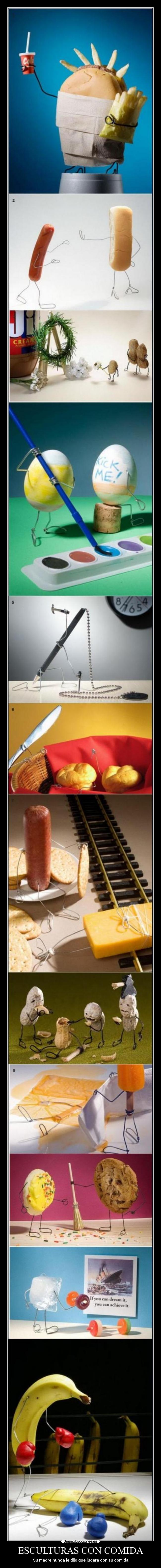 ESCULTURAS CON COMIDA -