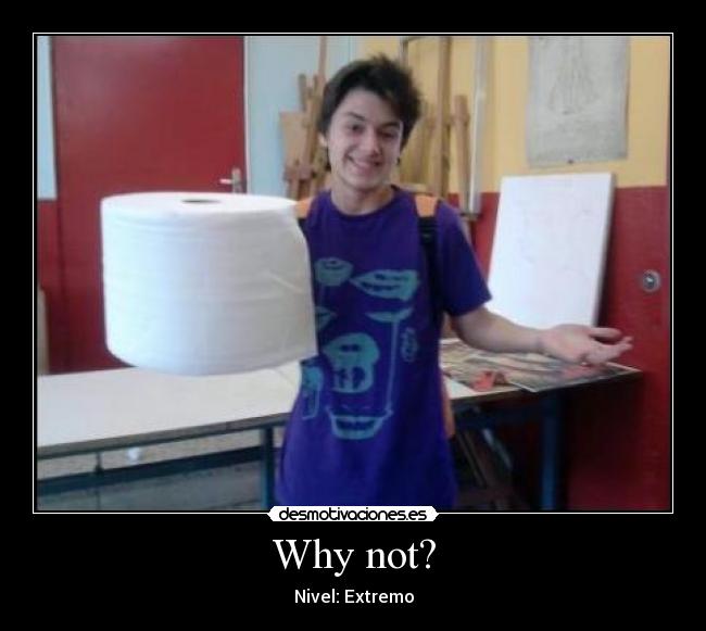 carteles why not papel higienico extremo desmotivaciones