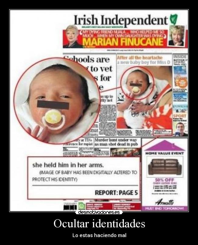 Ocultar identidades -