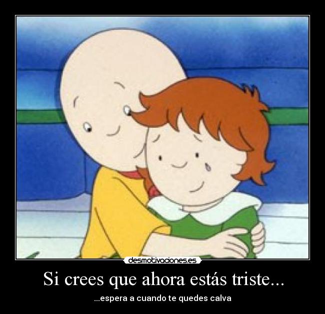 Si crees que ahora estás triste... - ...espera a cuando te quedes calva