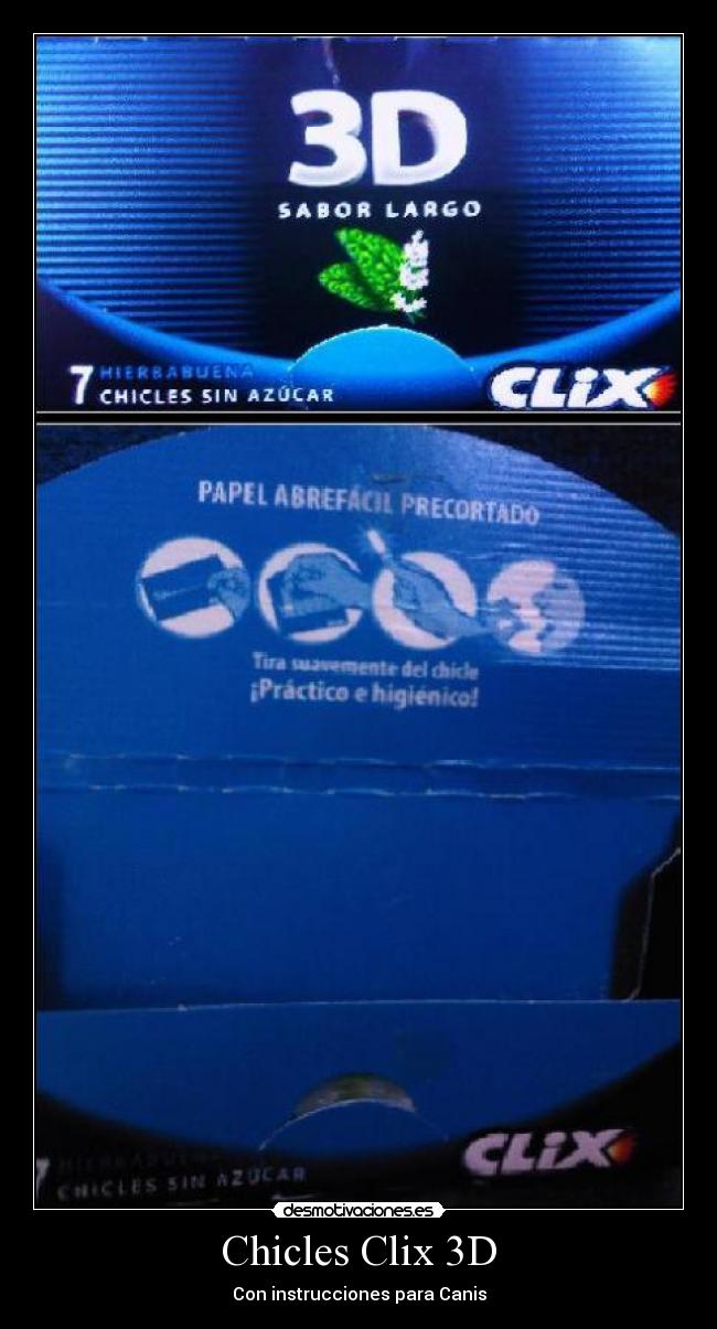 Chicles Clix 3D - Con instrucciones para Canis