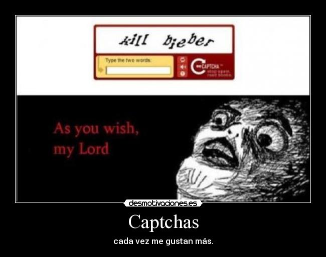 Captchas - cada vez me gustan más.