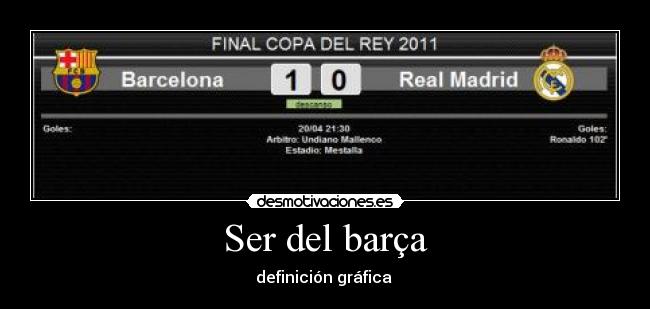 Ser del barça - 