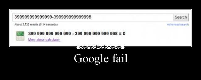 Google fail -