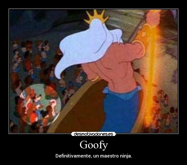 Goofy - Definitivamente, un maestro ninja.