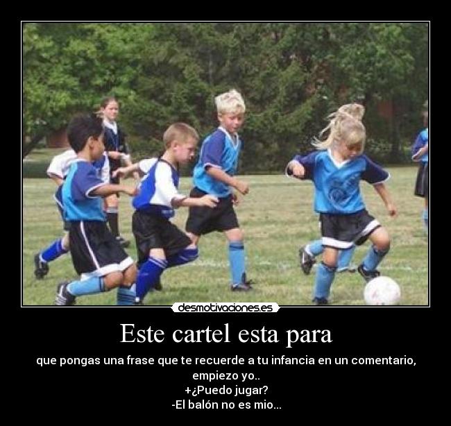 Este cartel esta para - 