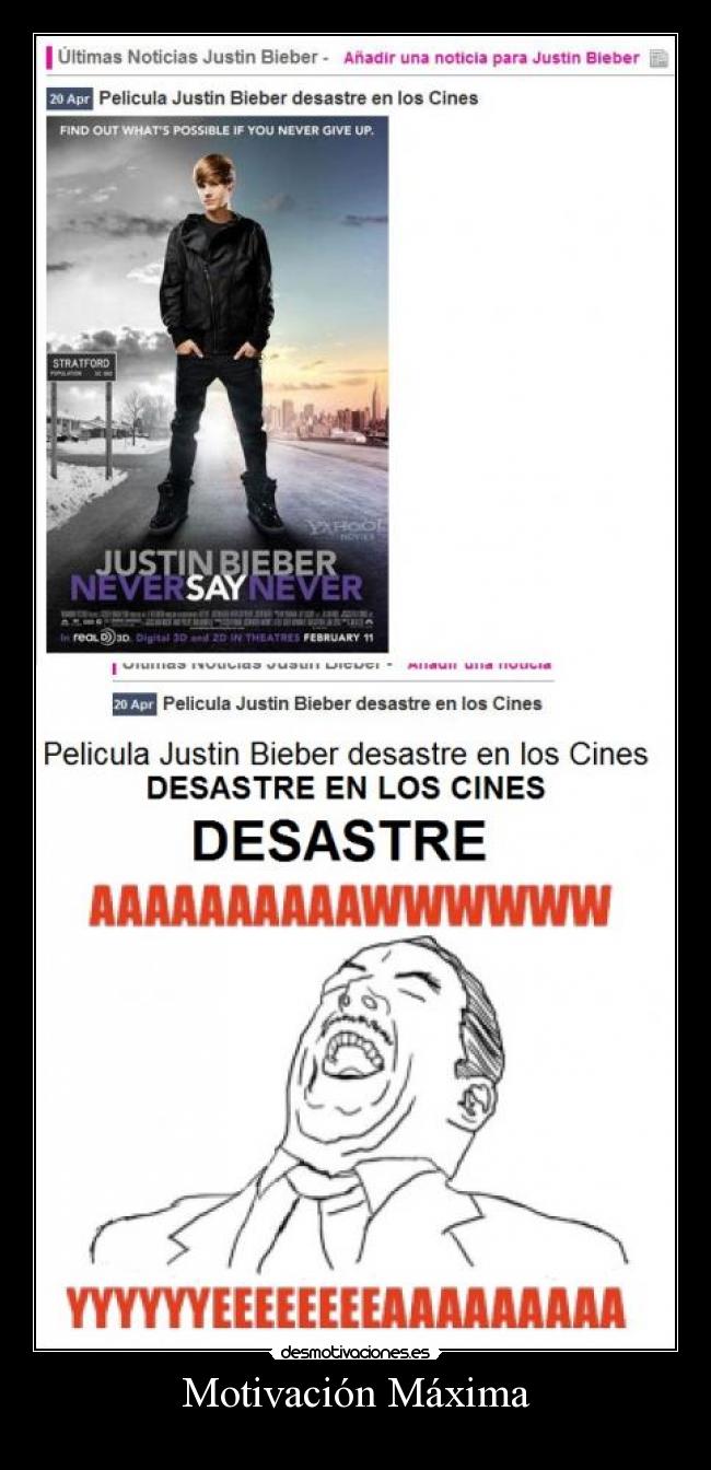 carteles desastre justin bieber desmotivaciones