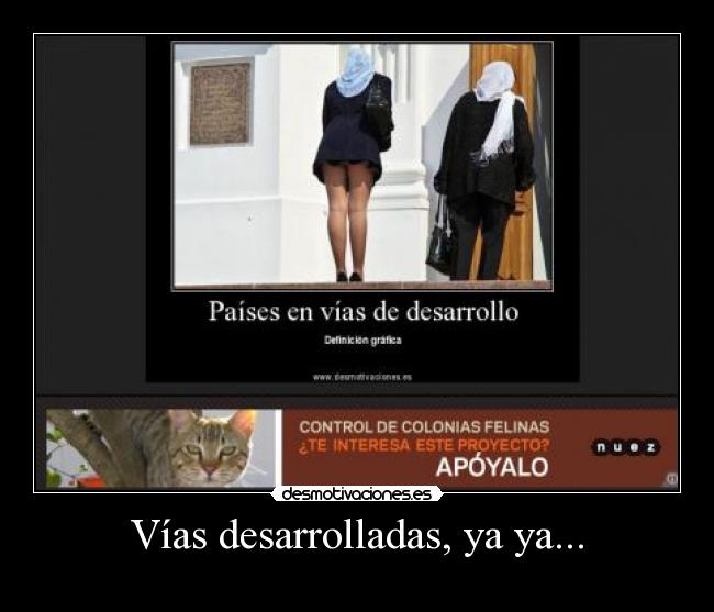 Vías desarrolladas, ya ya... -