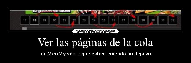 Ver las páginas de la cola -