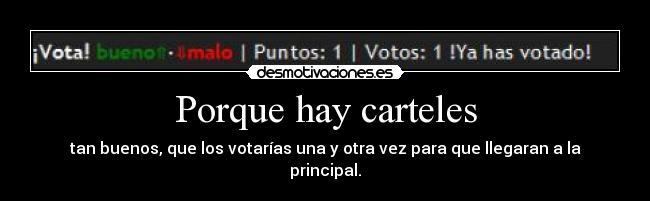 Porque hay carteles - 