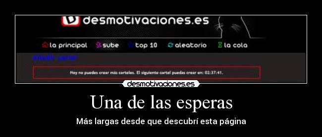 Una de las esperas -