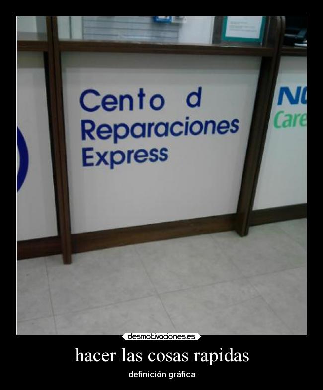 hacer las cosas rapidas - definición gráfica