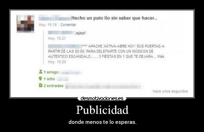 Publicidad - donde menos te lo esperas.