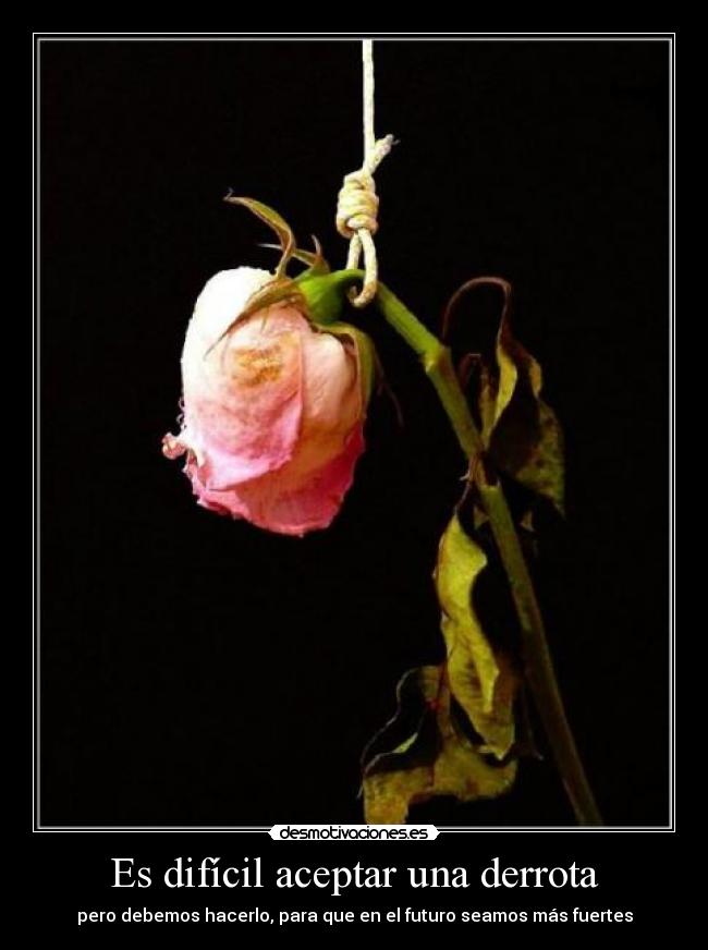 Es difícil aceptar una derrota - 