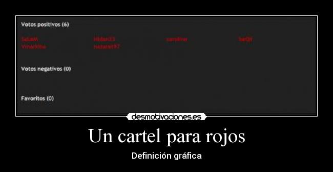 Un cartel para rojos - 