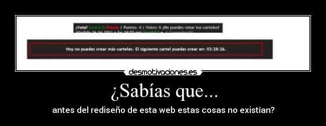 ¿Sabías que... - antes del rediseño de esta web estas cosas no existían?