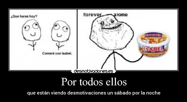 carteles forever alone isabel yonosoyfrikiperotusi desmotivaciones