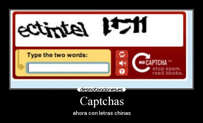 Captchas - ahora con letras chinas