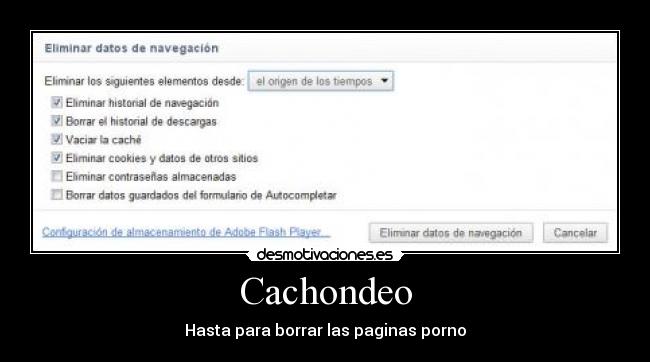 Cachondeo - Hasta para borrar las paginas porno