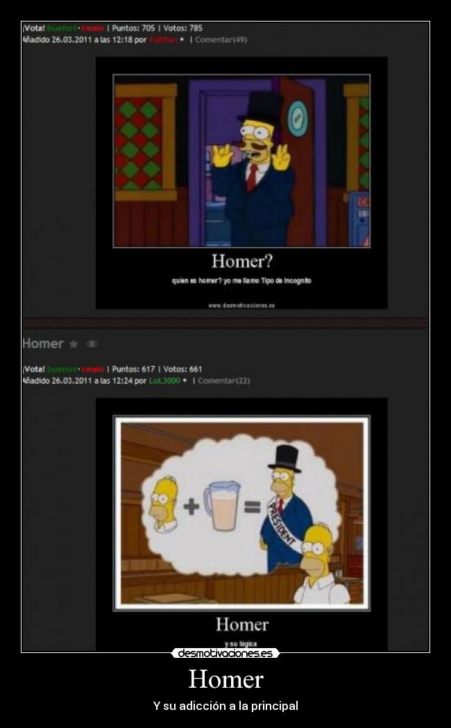 Homer - Y su adicción a la principal