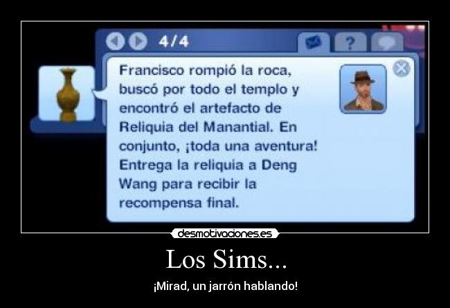 Los Sims... - ¡Mirad, un jarrón hablando!