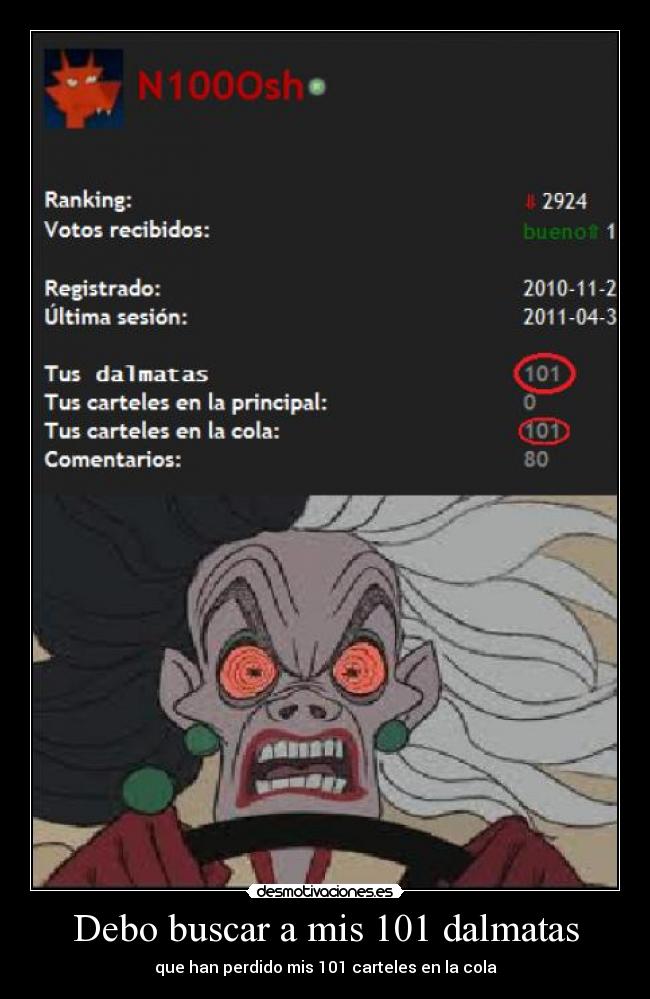 Debo buscar a mis 101 dalmatas -