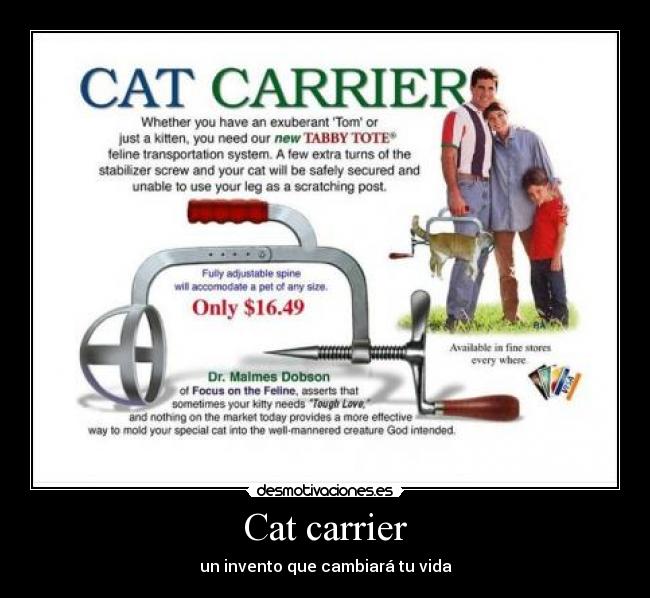Cat carrier - un invento que cambiará tu vida