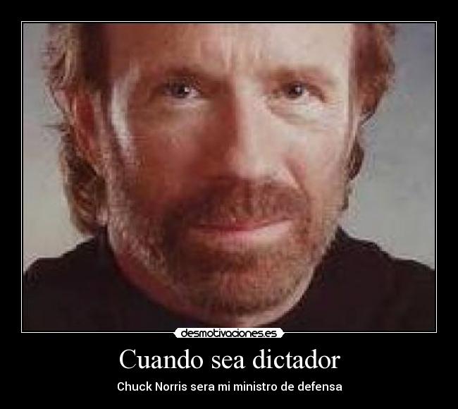 carteles chuck norris ministro defensa dictador sea desmotivaciones