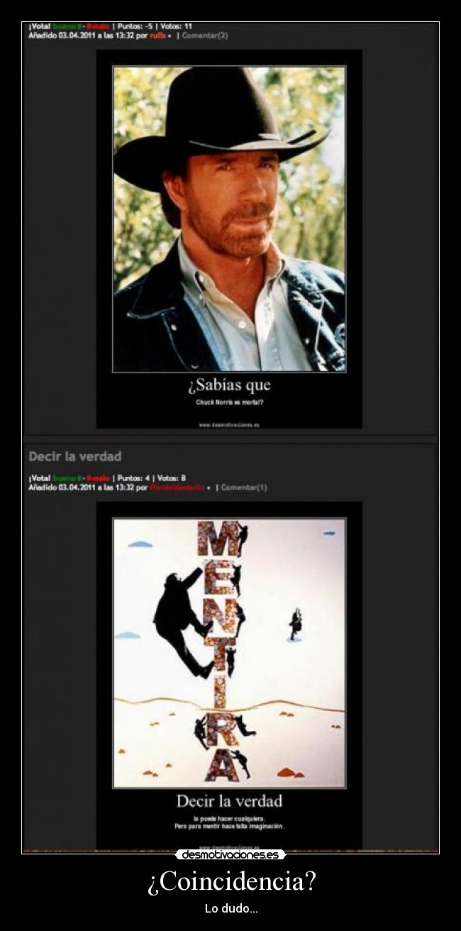 ¿Coincidencia? - Lo dudo...