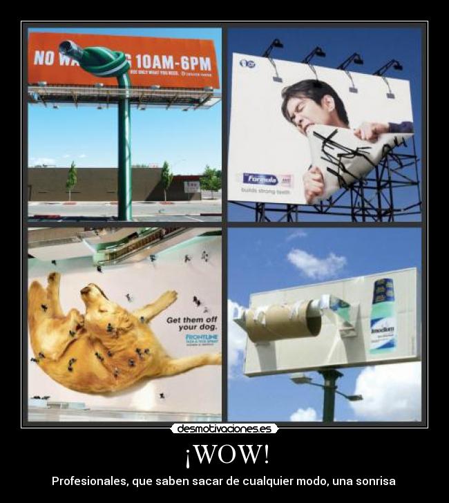 ¡WOW! - Profesionales, que saben sacar de cualquier modo, una sonrisa