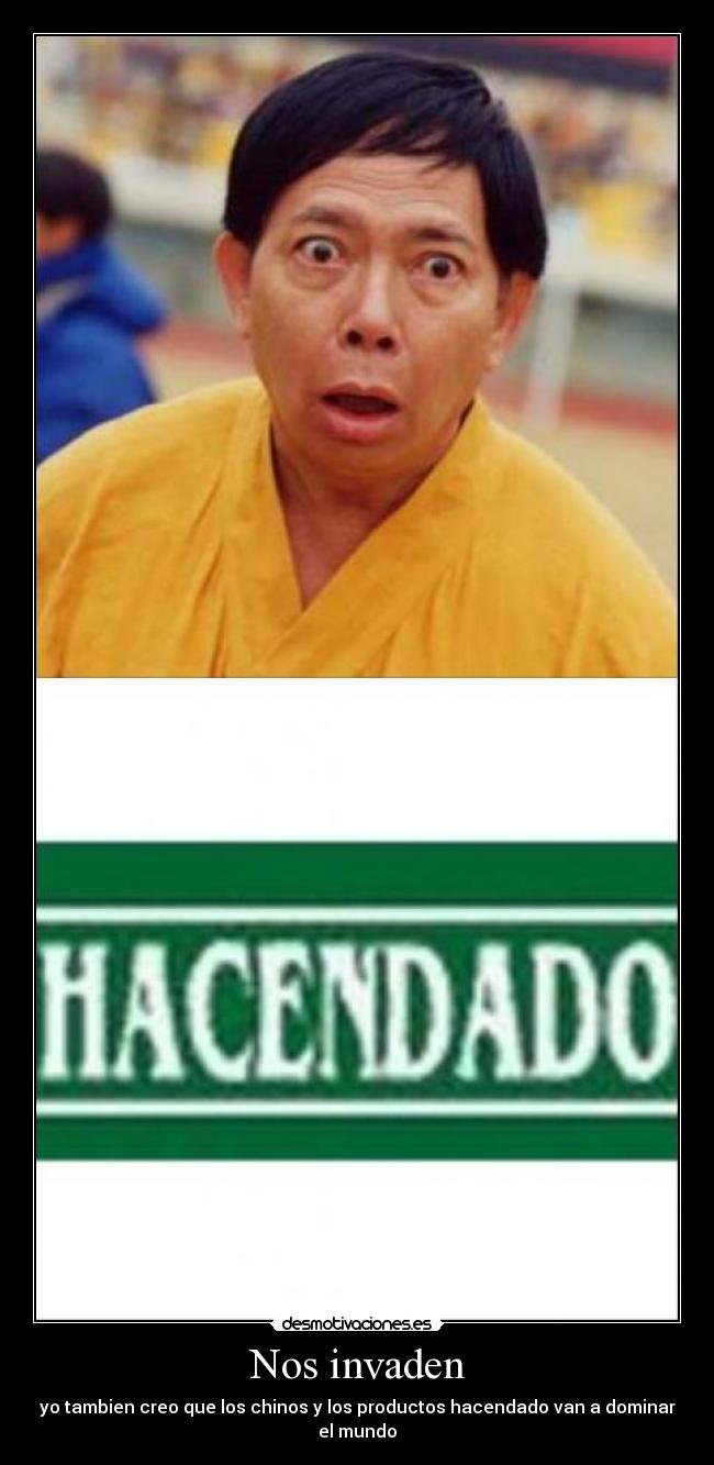 Nos invaden - yo tambien creo que los chinos y los productos hacendado van a dominar el mundo