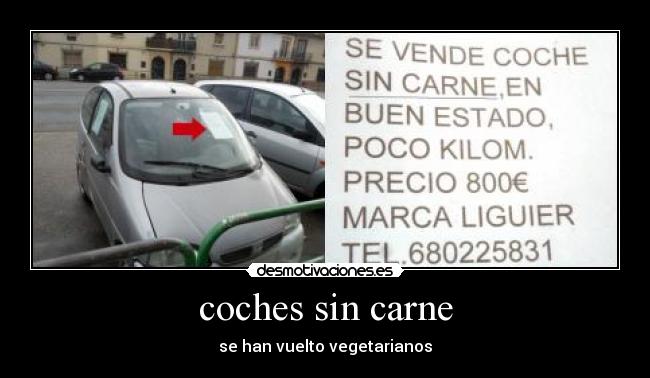 coches sin carne -